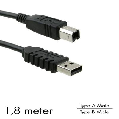 ACT USB 2.0 A male - USB B male 1,80 m