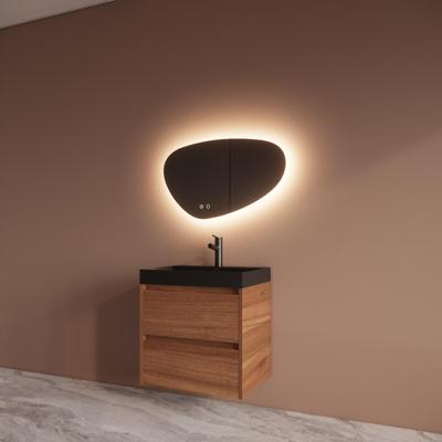 Badmeubelset BWS Riga Met Lako Wastafel Zwart 60 cm Walnoot Badmeubelset BWS Riga Met Lako Wastafel Zwart 60 cm Walnoot