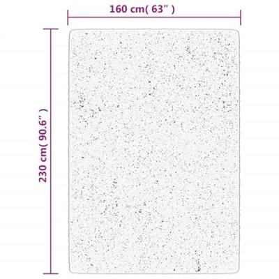 VidaXL Vloerkleed pamplona shaggy hoogpolig modern 160x230 cm zwart - thumbnail