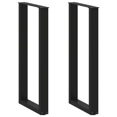Bartafelpoten 2 st U-vormig 40x(100-101) cm staal zwart
