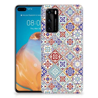 Huawei P40 | TPU | Siliconen hoesje | Tiles Color Huawei P40 | TPU | Siliconen hoesje | Tiles Color