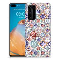 Huawei P40 | TPU | Siliconen hoesje | Tiles Color - thumbnail