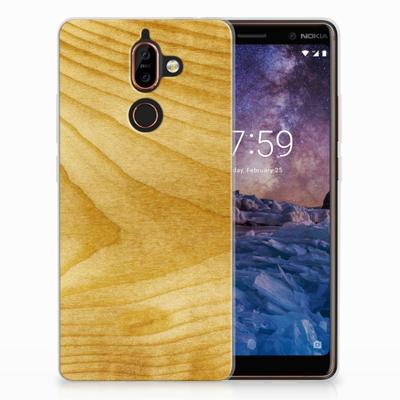 Nokia 7 Plus | Bumper Hoesje | Licht Hout