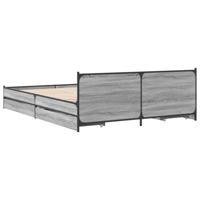 Bedframe met lades bewerkt hout grijs sonoma eiken 150x200 cm - thumbnail