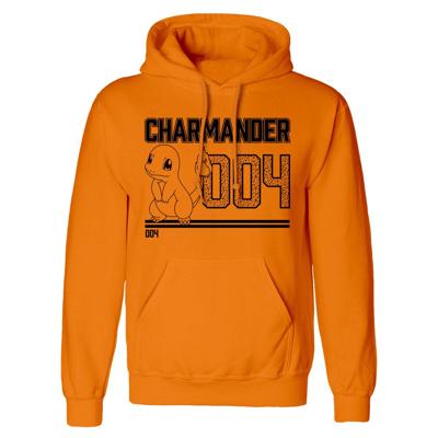 Unisex Hoodie Pokémon Charmander Line Art Oranje - Maat: XXL