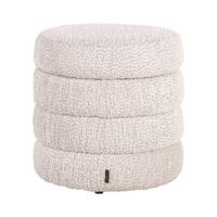 Richmond Poef 'Adele' Met opbergruimte, kleur Cream - thumbnail