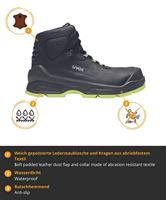 uvex 3 6872249 Hoge veiligheidsschoenen S3 Schoenmaat (EU): 49 Zwart, Geel 1 paar - thumbnail