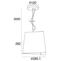 Deko Light Twister II 342145 Hanglamp LED, Halogeen E27 40 W Wit - thumbnail
