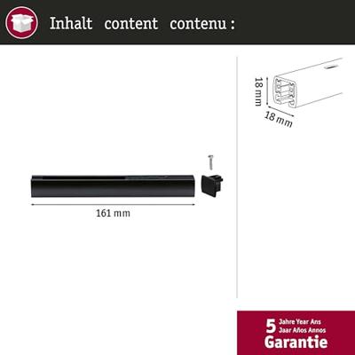 Paulmann End-Einspeisung 96960 230V-railsysteemcomponenten Zwart Paulmann End-Einspeisung 96960 230V-railsysteemcomponenten Zwart