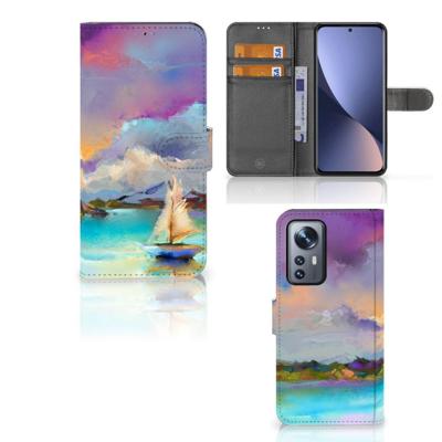 Hoesje Xiaomi 12 Pro Boat | Portemonnee hoesje Hoesje Xiaomi 12 Pro Boat | Portemonnee hoesje