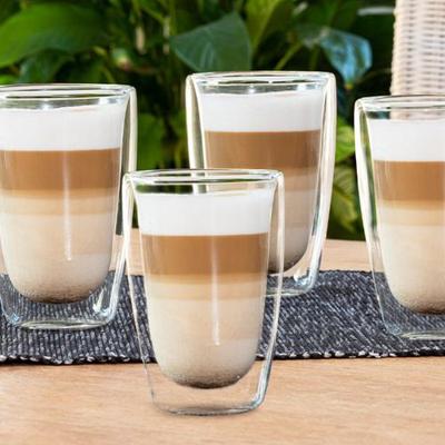4 Hi Latte Macchiato glazen - dubbelwandige glazen - 400ml