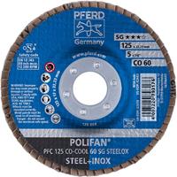 PFERD TOOLS 67760625 PFC 125 CO-COOL 60 SG STEELOX Lamellenschijf Diameter 125 mm Boordiameter 22.23 mm Aluminium legering, Legering op nikkelbasis, - thumbnail