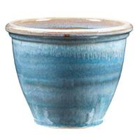 Bloempot Caroline - blauw - 27,5xØ30 cm - thumbnail