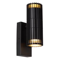 Lucide TIMBALA - Wandspot / Wandlamp Binnen/Buiten - 2xGU10 - IP44 - Zwart - Essential - thumbnail