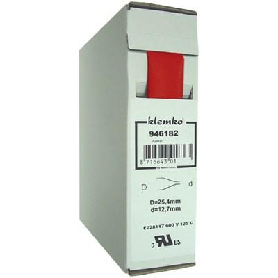 Krimpkous Polyolefin 2:1 In Trekbox Rood 25,4 > 12,7mm