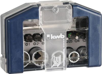Doppen-/bit set met clip 17-delig KWB - Kwb