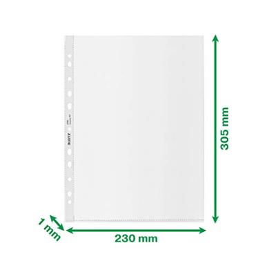 Leitz Recycle geperforeerde showtas, ft A4, 100 micron, gekorreld, doos van 25 stuks - thumbnail