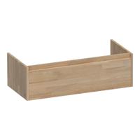 Brauer Hope - Onderkast - 100 cm - met 1 Softclose Lade Greeploos en 1 Sifon Uitsparing - Vingerlas Eiken Grijs - thumbnail