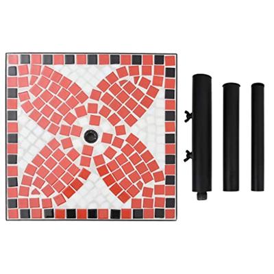 Parasolvoet vierkant 12 kg terracottakleurig wit - thumbnail