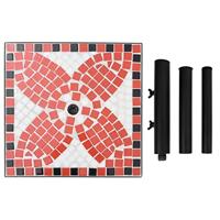 VidaXL Parasolvoet vierkant 12 kg terracottakleurig wit - thumbnail