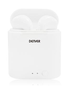 Denver TWE-36 In Ear oordopjes Bluetooth Stereo Wit Oplaadbox