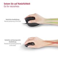 Hama Verticale Ergonomische Muis EMC-500 Met Kabel 6 Knoppen Zwart - thumbnail