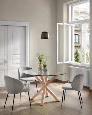 Kave Home Eetkamerstoel 'Minna' kleur Lichtgrijs