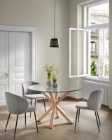 Kave Home Eetkamerstoel 'Minna' kleur Lichtgrijs - thumbnail