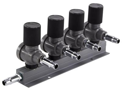 Luchtverdeler 9 mm - 4 uitgangen