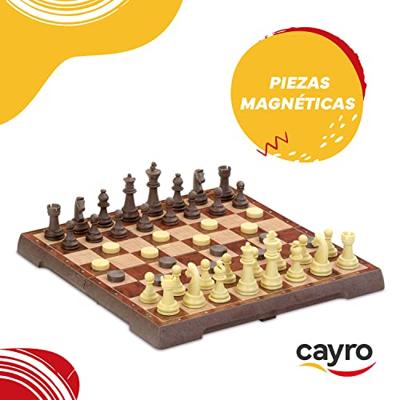 Schaken en Dammen Spelbord Cayro 453 Plastic Magnetisch Schaken en Dammen Spelbord Cayro 453 Plastic Magnetisch