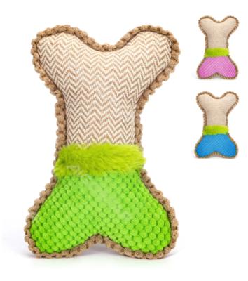 Nobleza Hondenspeeltje met piep - Pluche bot - 23 cm