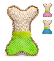 Nobleza Hondenspeeltje met piep - Pluche bot - 23 cm - thumbnail