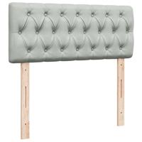 Boxspring met matras fluweel lichtgrijs 120x190 cm - thumbnail