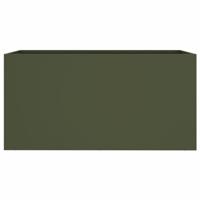 Plantenbak 62x30x29 cm staal olijfgroen - thumbnail