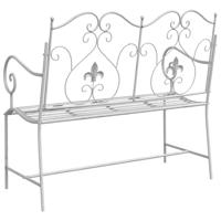 Tuinbank Wit 104 x 54 x 93cm Staal - thumbnail