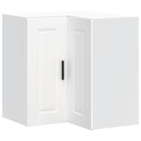 Keukenwandhoekkast Porto bewerkt hout wit - thumbnail