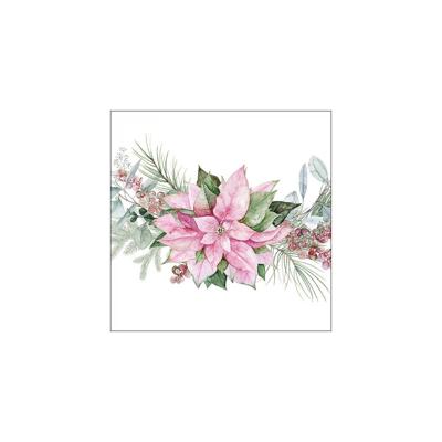 Ambiente Servetten 33cm Pink poinsettia