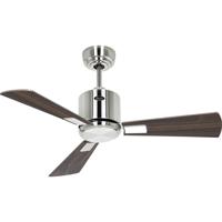 CasaFan ECO NEO III 92 BN-NB/KI WiFi Flügel Nussbaum/Kirsche Plafondventilator 12 W (Ø x h) 92 cm x 360 mm Chroom (geborsteld) Met afstandsbediening, Timer, - thumbnail