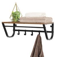 ACAZA Wandkapstok Vintage bruin - thumbnail