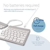 R-GO Tools Split Break Toetsenbord Bluetooth QWERTY, US-Engels Wit Ergonomisch - thumbnail