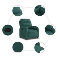 Fauteuil verstelbaar stof donkergroen - thumbnail