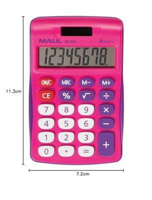 Maul MJ 450 Bureaurekenmachine Pink Aantal displayposities: 8 werkt op batterijen, werkt op zonne-energie (b x h) 113 mm x 72 mm