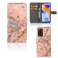 Xiaomi Redmi Note 11 Pro 5G/4G | Bookcase | Marmer Oranje - thumbnail