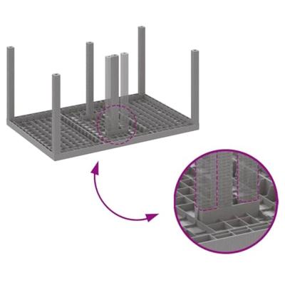 Tuin Eetset 5 pcs Lichtgrijs 150 x 100 x 73 cm PE rattan