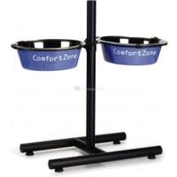 Standaard Comfort Zone met 2 blauwe 25 cm hondenvoerbakkenbakken - thumbnail
