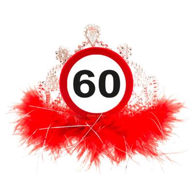 60 jaar Verkeersbord Tiara - thumbnail