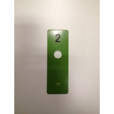 Paskamerschijf groen 40x120 mm NUMMER 2