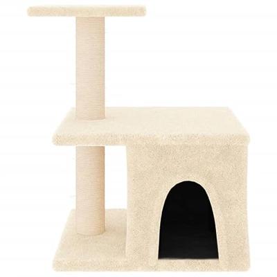 VidaXL Kattenmeubel met sisal krabpalen 48 cm crèmekleurig - thumbnail