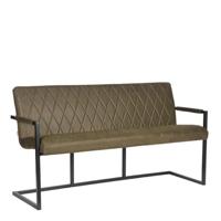 LABEL51 Eetkamerbank Denmark - Army green - Microfiber - 155 cm - thumbnail