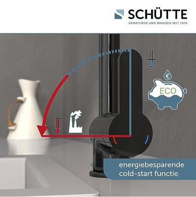 Schutte RIO ééngreepsmengkraan keuken met hoge uitloop | hoogglans grafiet
 79836 - thumbnail
